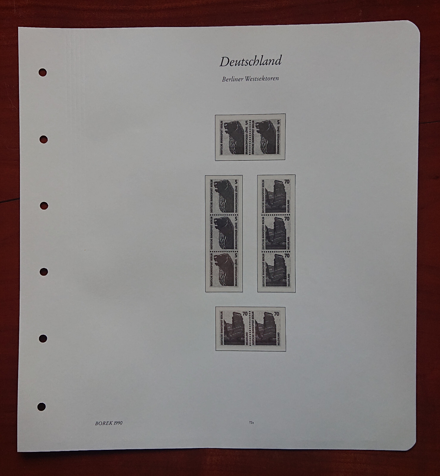Form Germany Berlin West Sectors Borek 1990 P. 72a Braunschweig