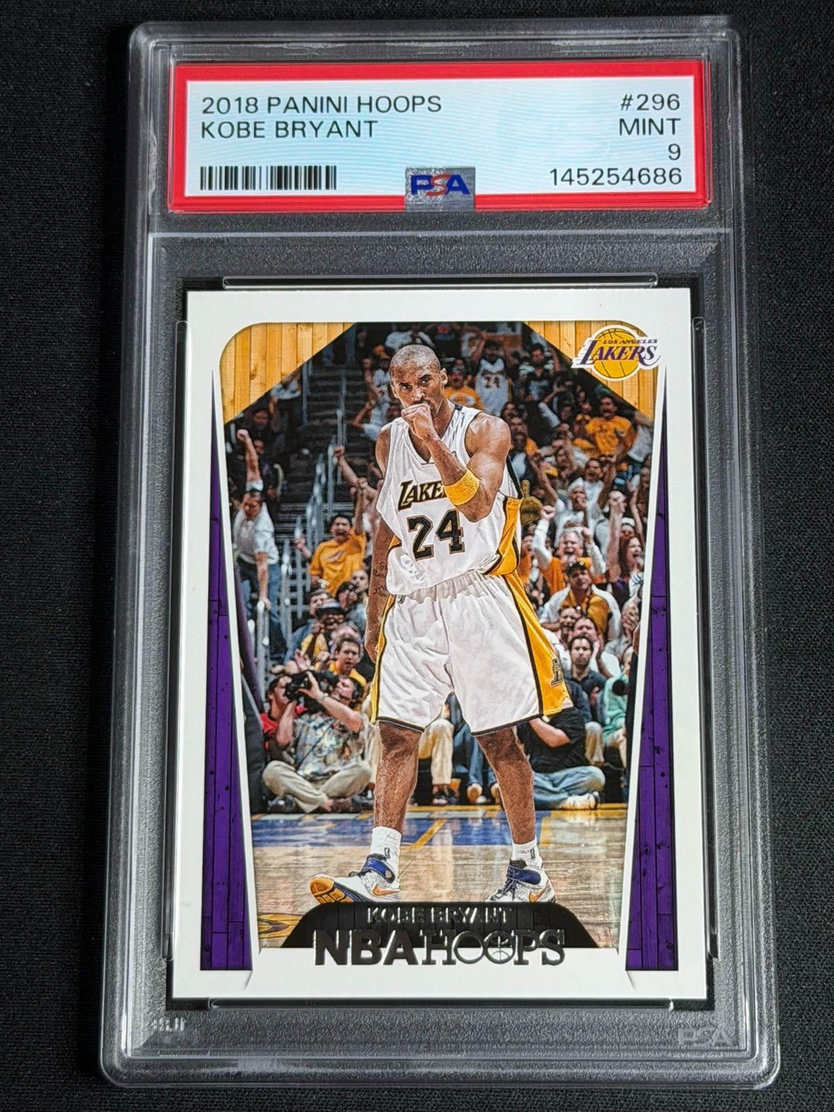 2018 Panini NBA Hoops Kobe Bryant #296 PSA 9 MINT Lakers HOF GOAT LOW POP