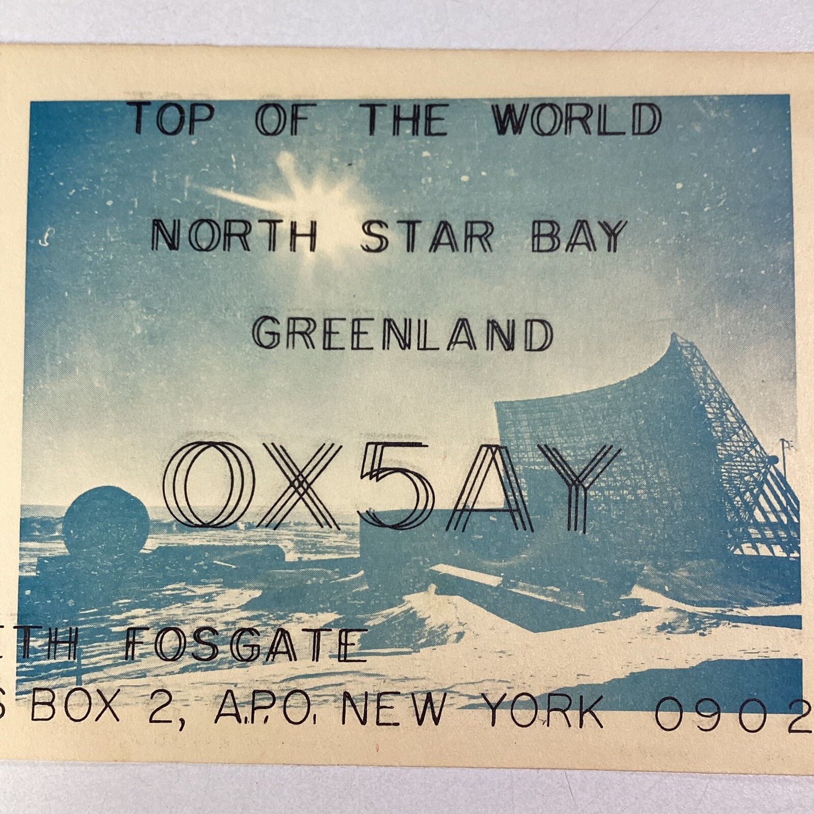 Greenland QSL Radio Card 1973 North Star Bay Kenneth Fosgate New York