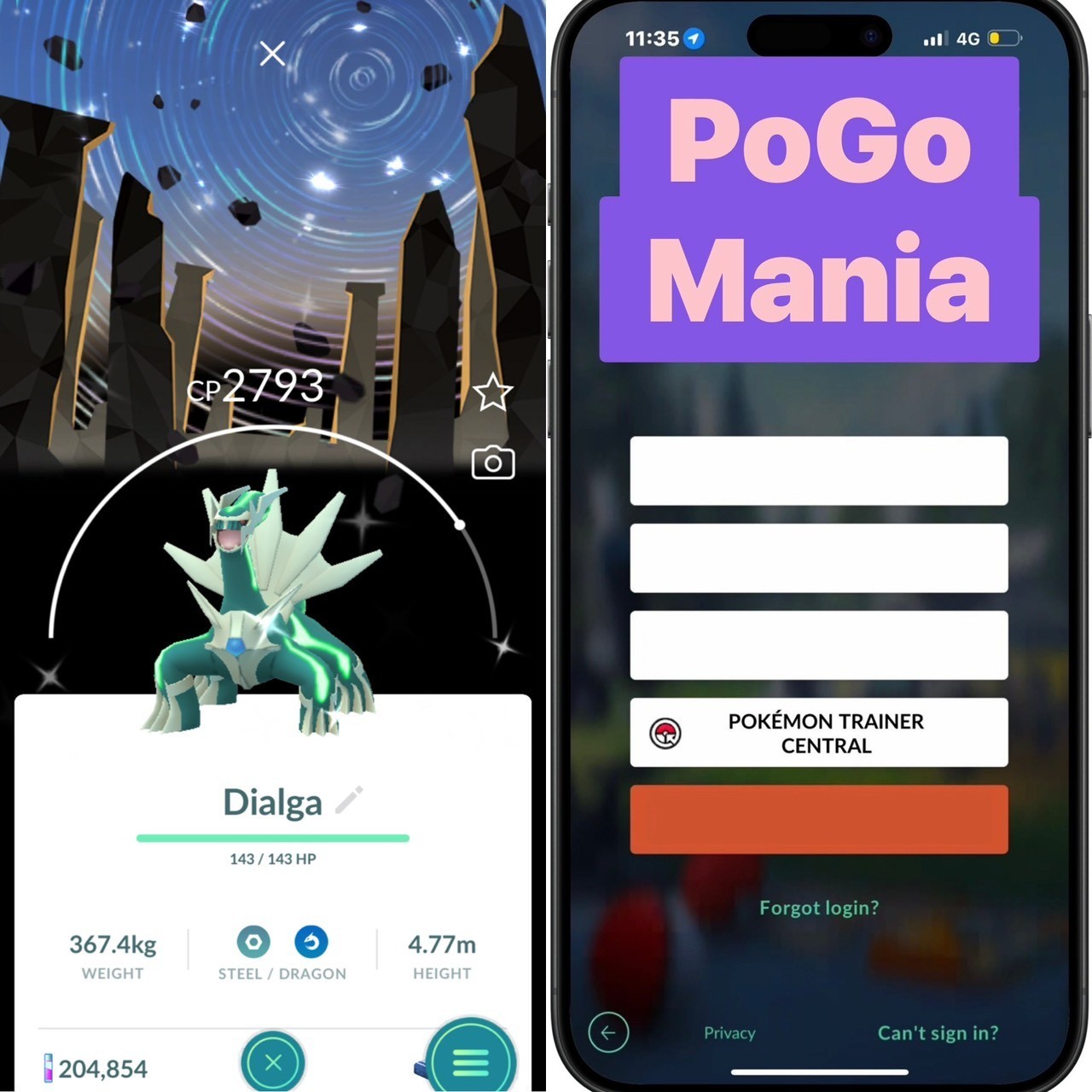 Shiny Dialga✨Diamond Version Special Background✨mini PTC 20k✨(read description)