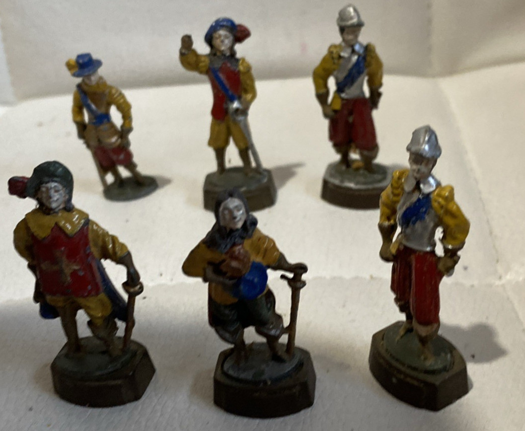 Lead Toy Soldiers. x 6  Various regiments. Cavaliers roundheads