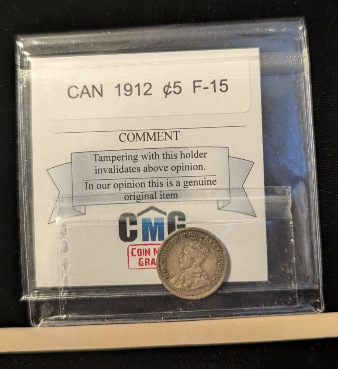 1912   Coin Mart Graded ¢5 Five Cent **F-15**