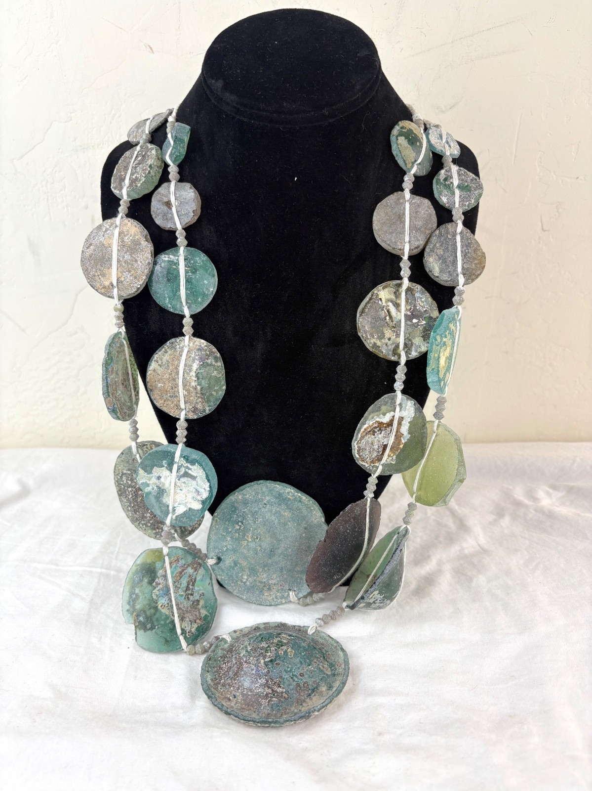 Large Ancient Indus Valley Roman Glass Necklace c2000 years old