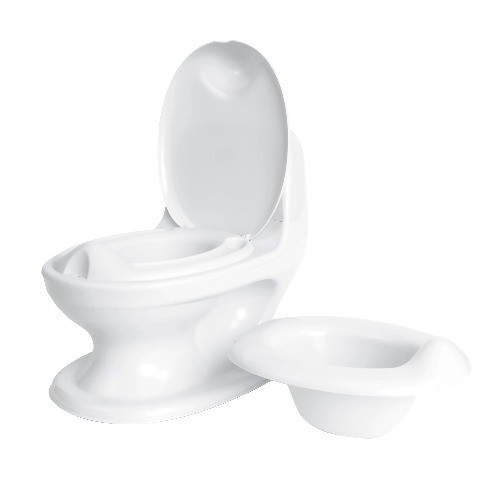 Nuby My Real Potty Training Toilet with Life-like Flush Button and Sound, White