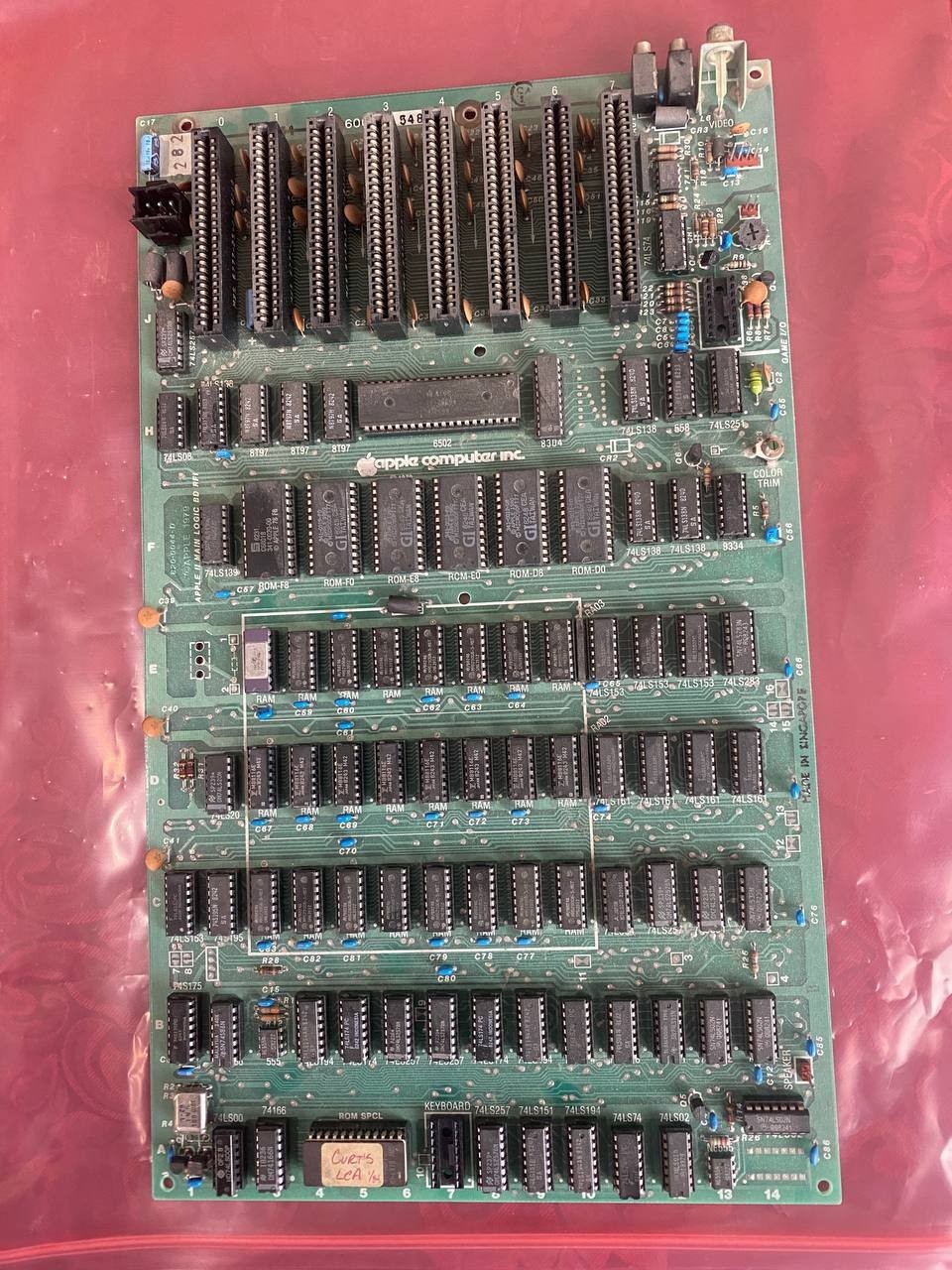 ✅ ⌘ Apple II Plus Motherboard 820-0044-D Tested, Working