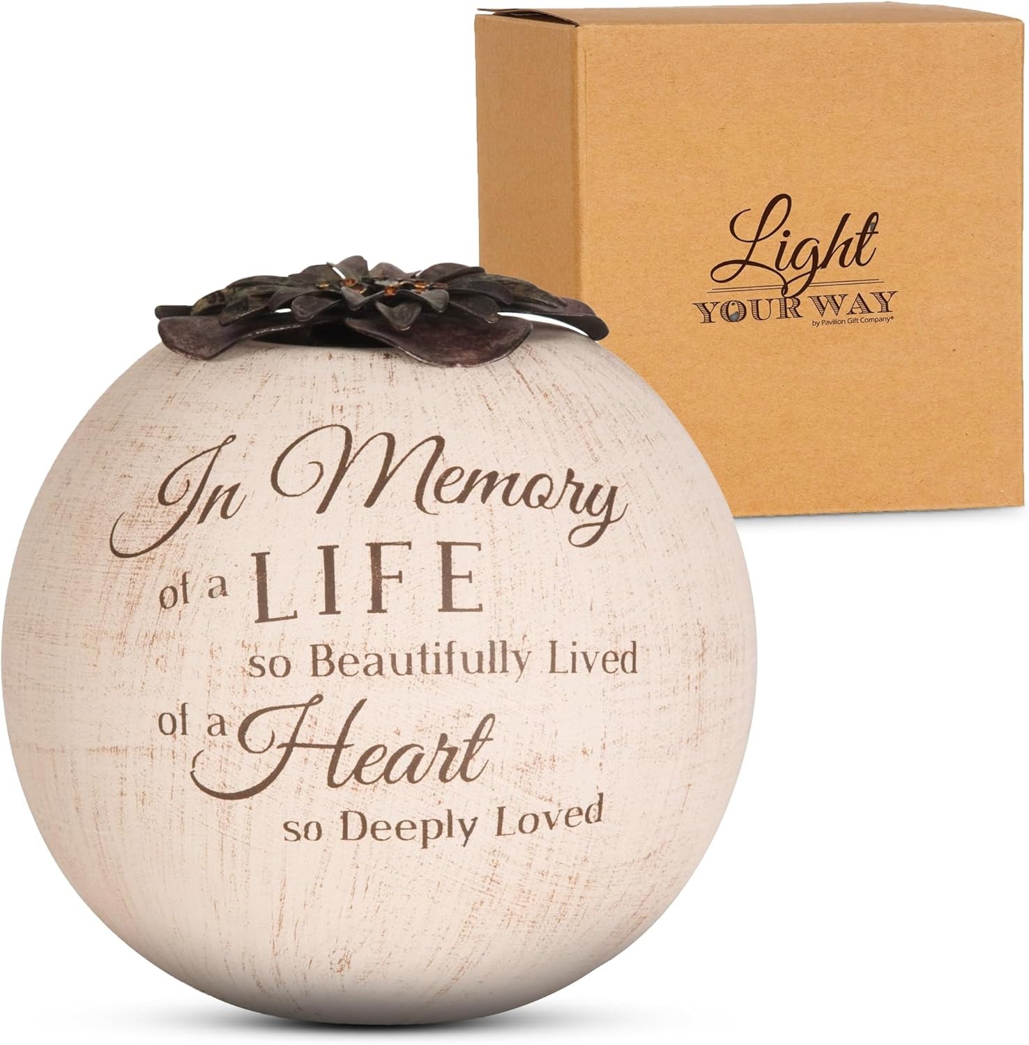 Pavilion Light Your Way Terracotta Candle Holder "In Memory of A Life So