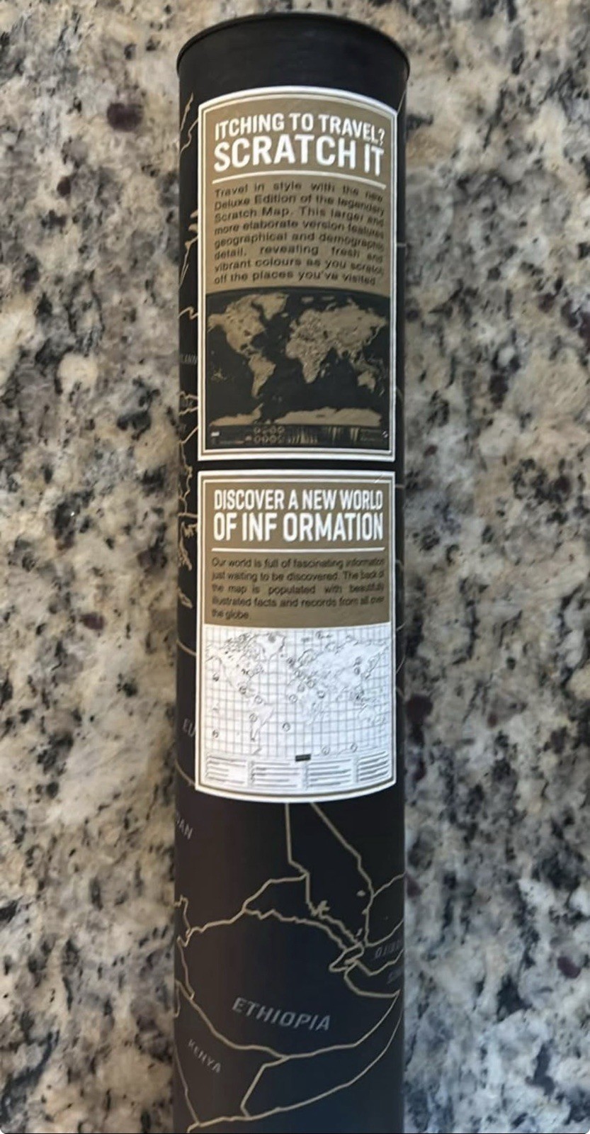 Deluxe Edition Scratch-Off World Map Travel Poster