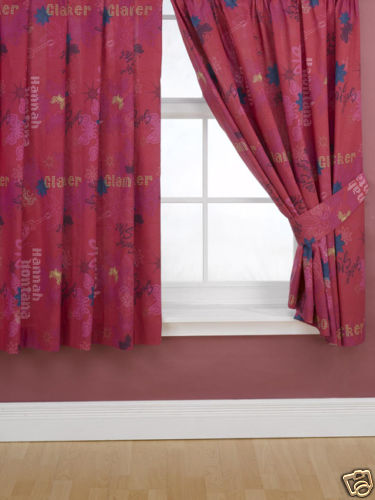 Disney Hannah Montana 2 Makeover Curtains B 168 X L 137cm New Pink