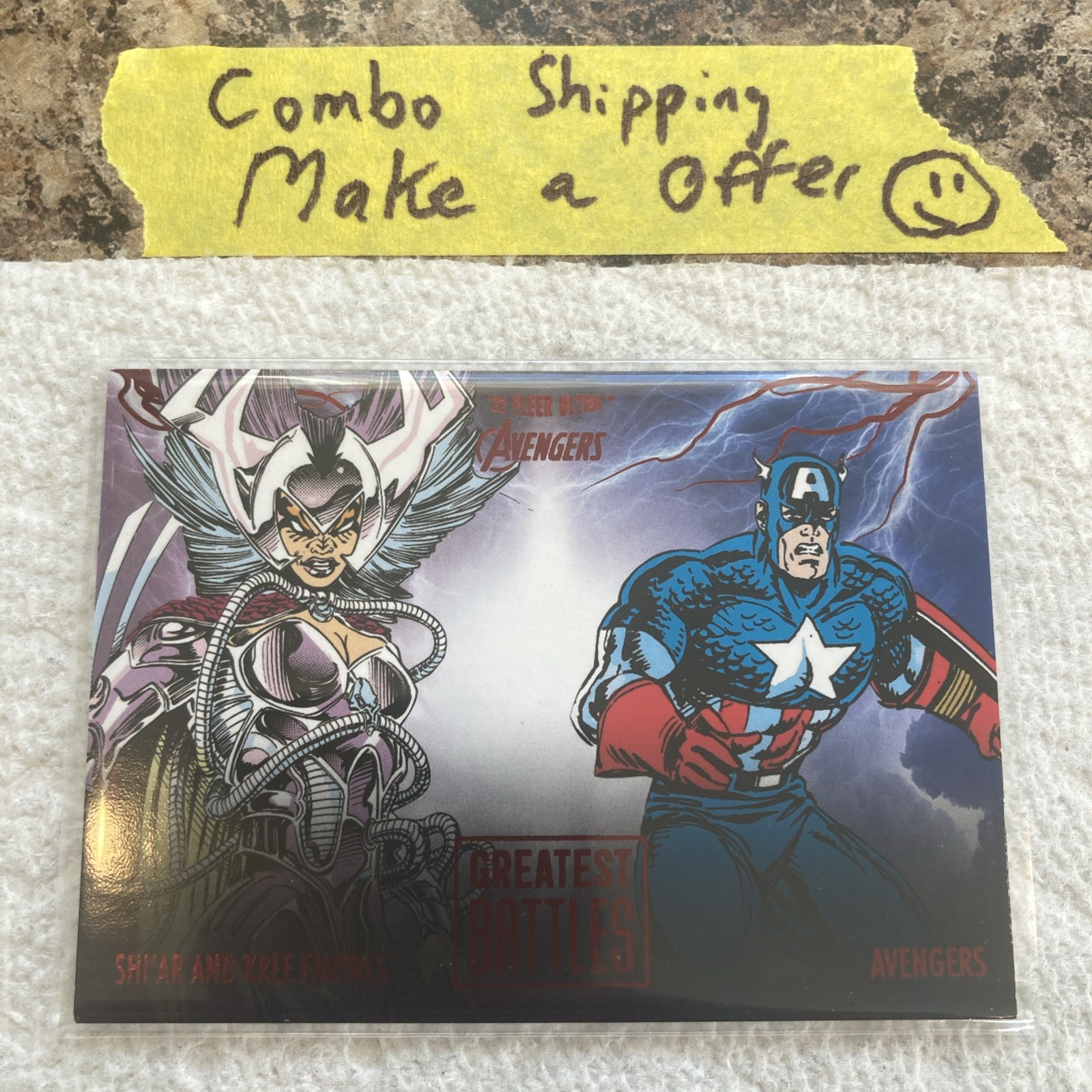 2022 Fleer Ultra Avengers Burgundy Foil /141 Lilandra Captain America #EB-5 