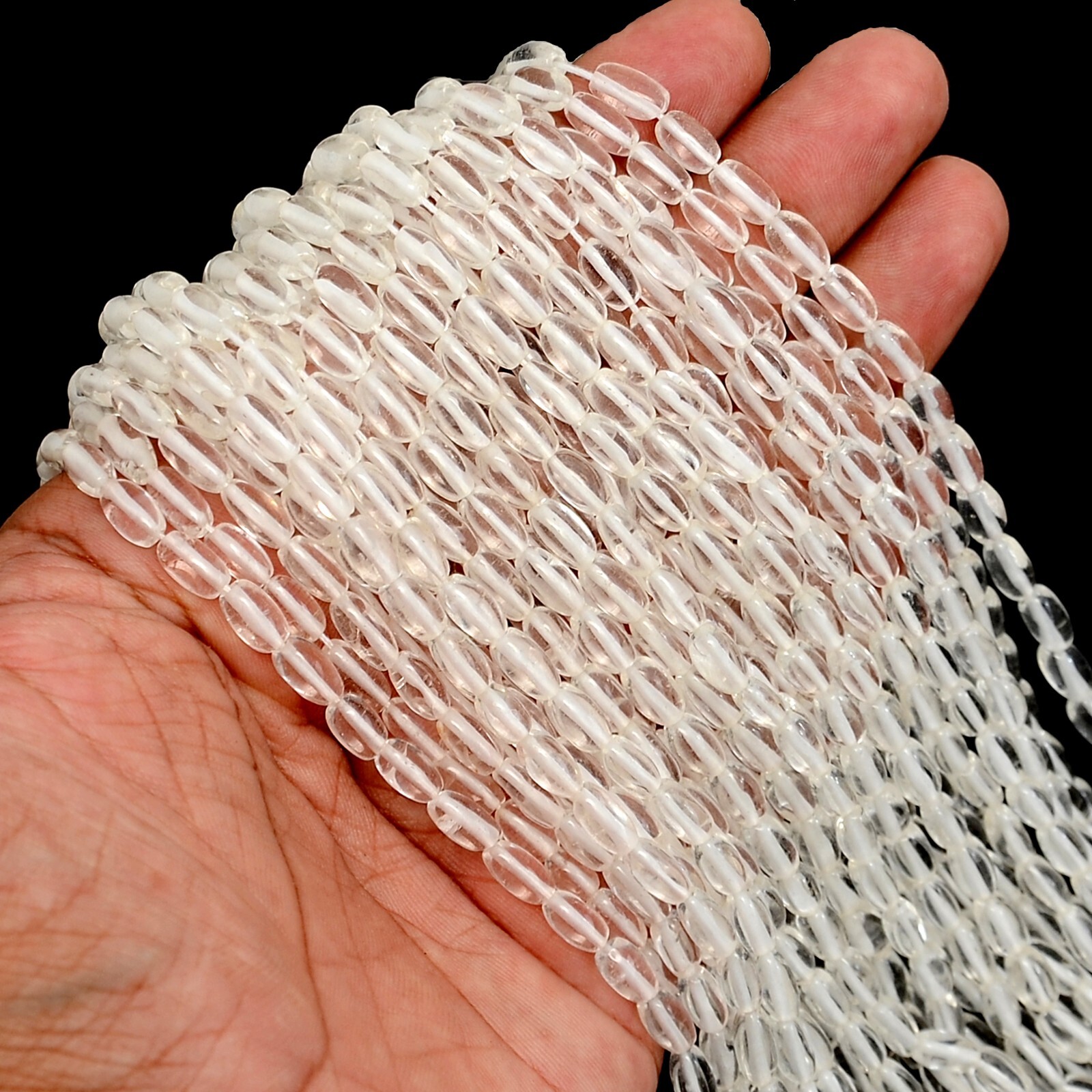 Crystal Quartz Funcy Tube Beads 15  Inch Strand Natural Gemstone Wholesale Lot