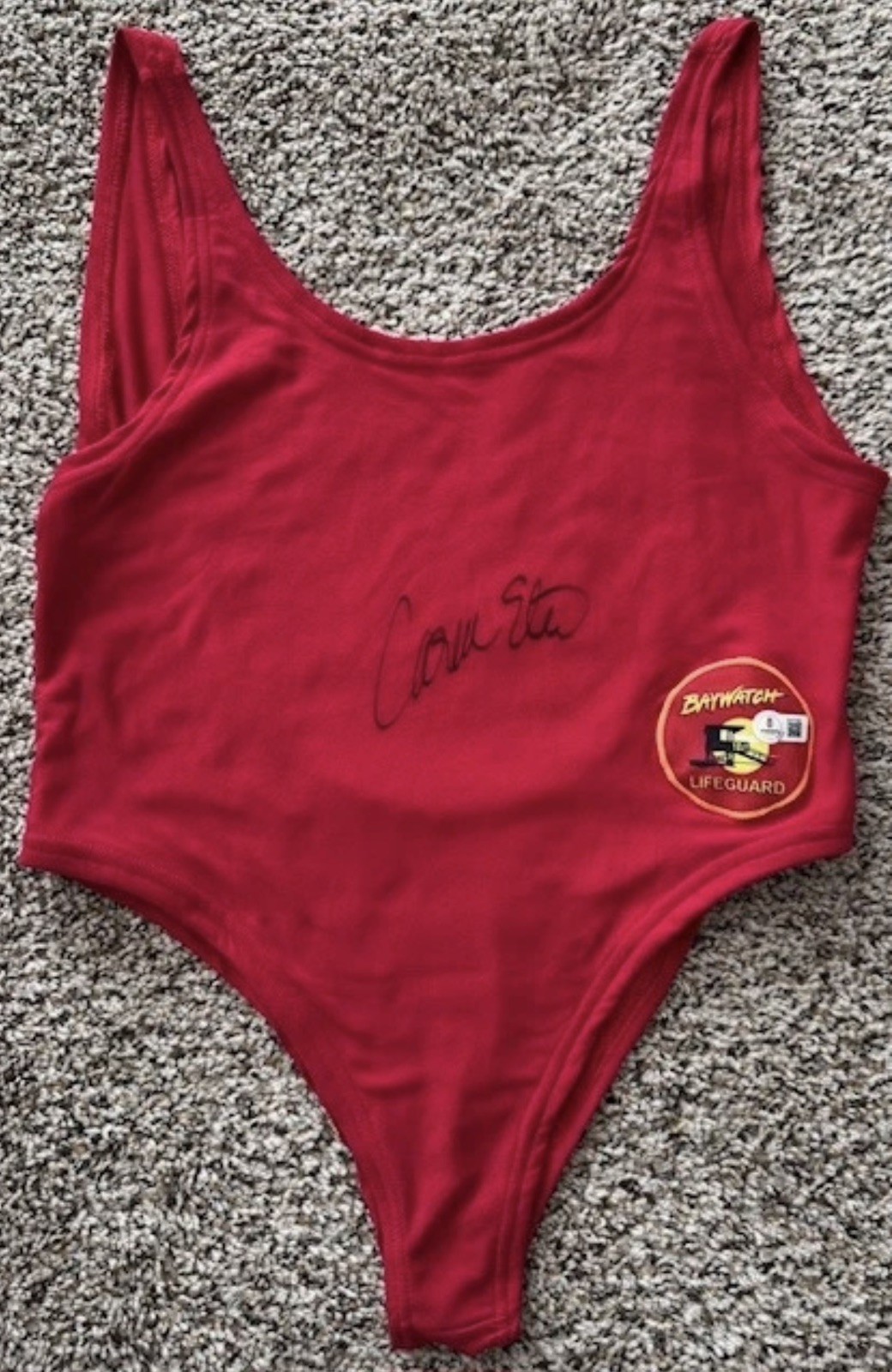 CARMEN ELECTRA SIGNED AUTO BAYWATCH LIFEGUARD SWIMSUIT BAS BGS AUTOGRAPHED 