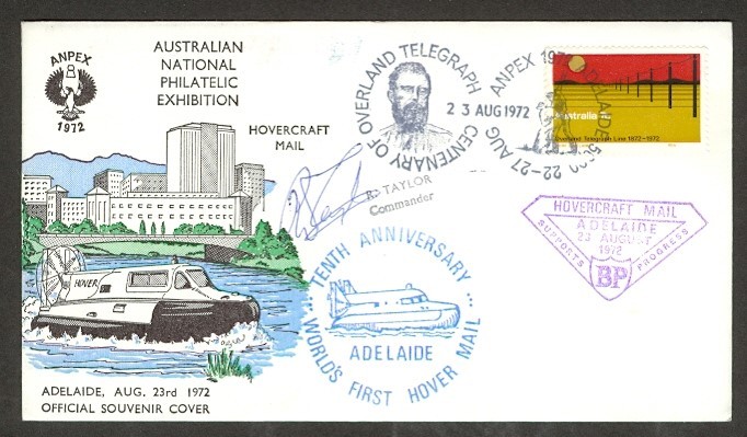 AUSTRALIA 1972 ADELAIDE SA HOVERCRAFT MAIL