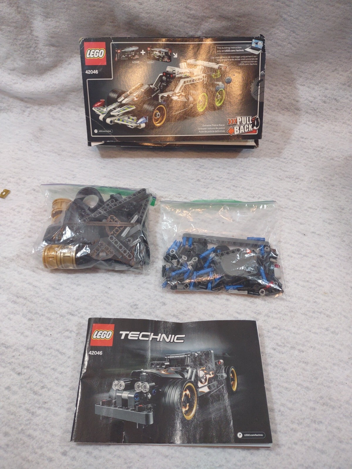  LEGO Technic Getaway Racer (42046) Pullback Blocks Car Vehicle Toy Incomplete!
