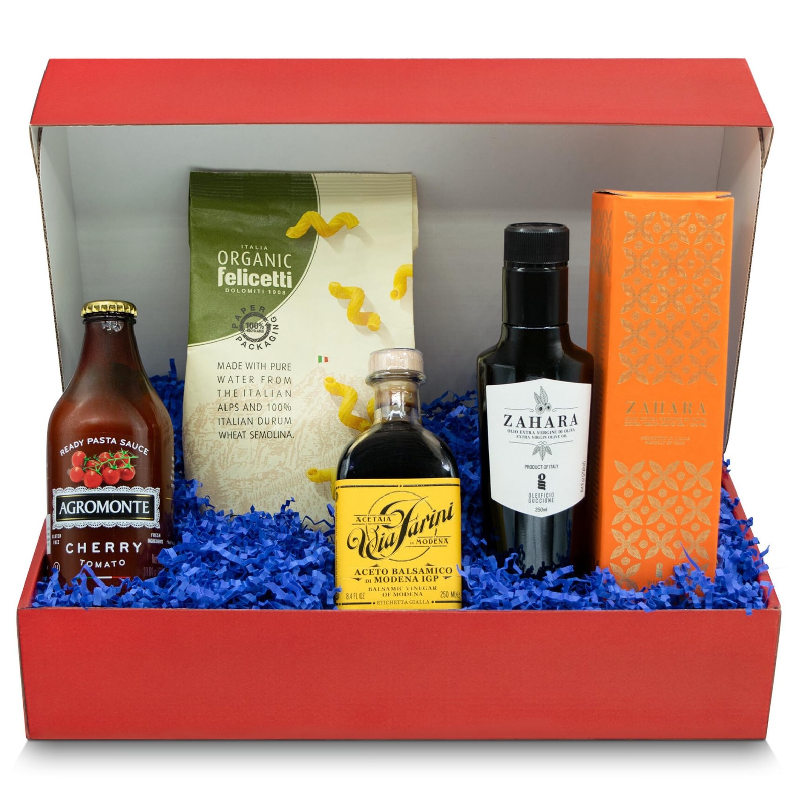 Italian Gift Box – Premium EVOO, Aged Balsamic, Organic Pasta & Tomato Sauce ...
