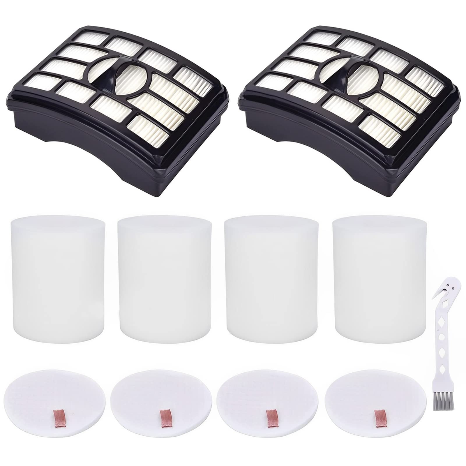 Leadaybetter Filter Replacement for Shark Rotator Pro NV500-2+4, Black+White 