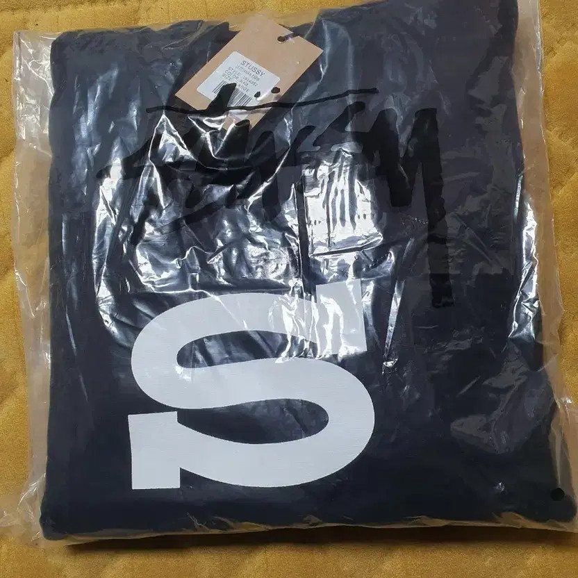 Stussy Big S Logo Black Sweatshirt Men New L Size