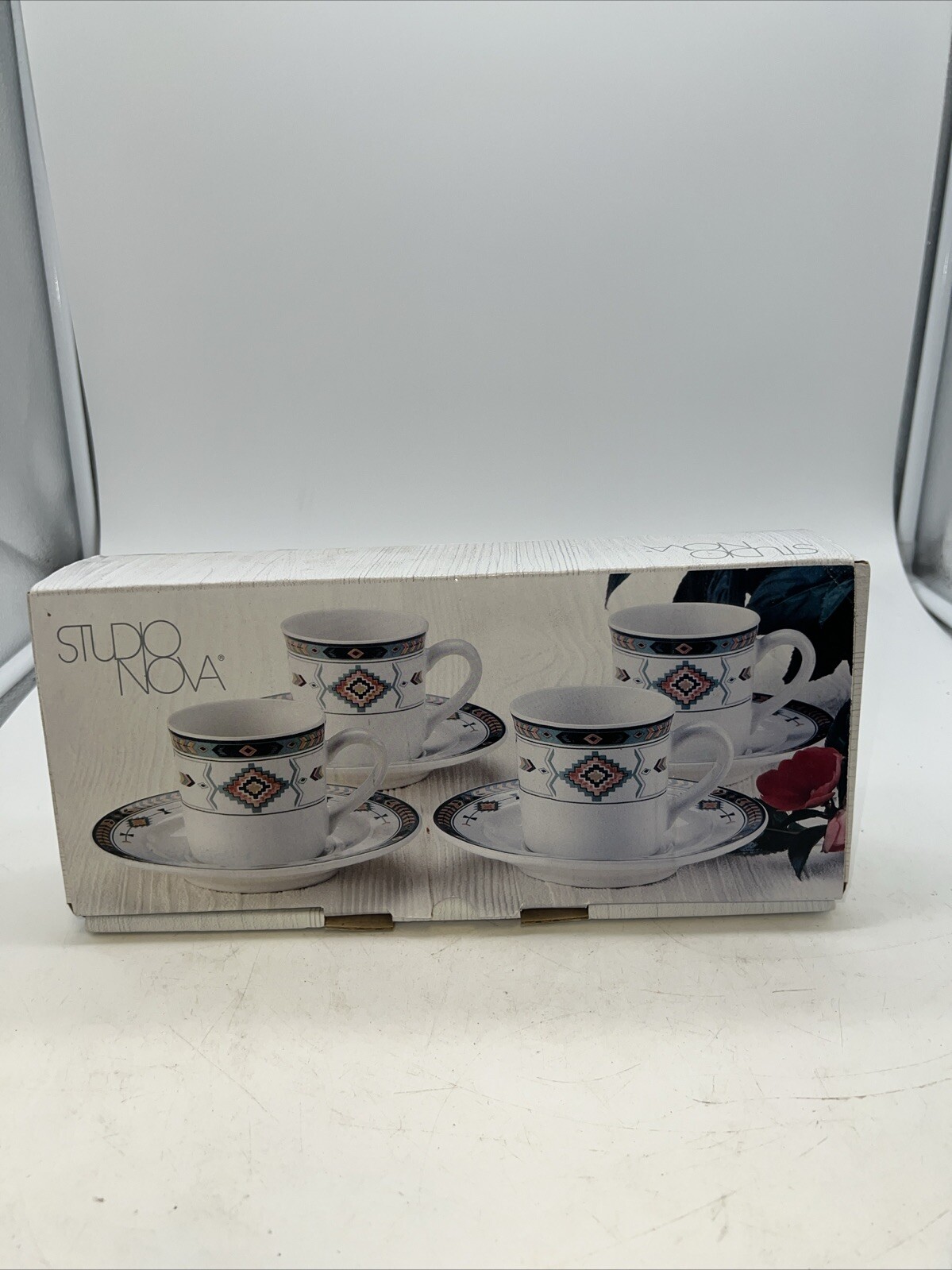 Set of 4 Studio Nova ADIRONDACK Y2201 Espresso Cup and Saucer Sets