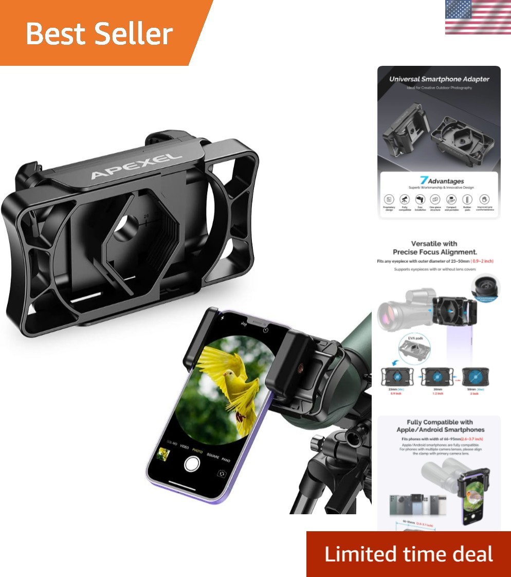 Universal Smartphone Adapter for Telescopes - Innovative and Scratch-Free Design