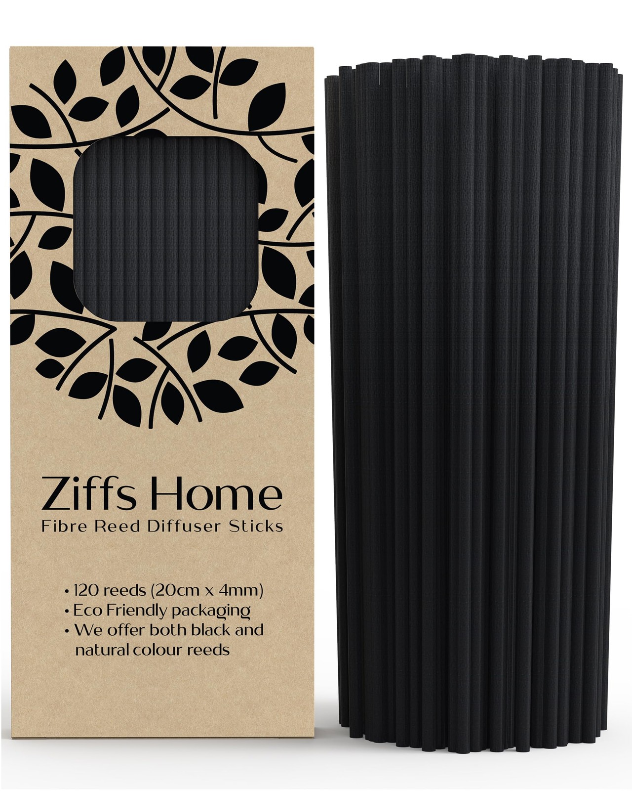 Ziffs Home® 120pcs Black 20.5cm x 13cm x 1.5cm, - 7.87 Inch - 20cm 