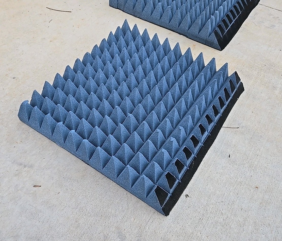C-RAM-SFC-4 Pyramidal RF Absorber Panels 4" Thick 24" Squares - Lot Of 45 Pieces