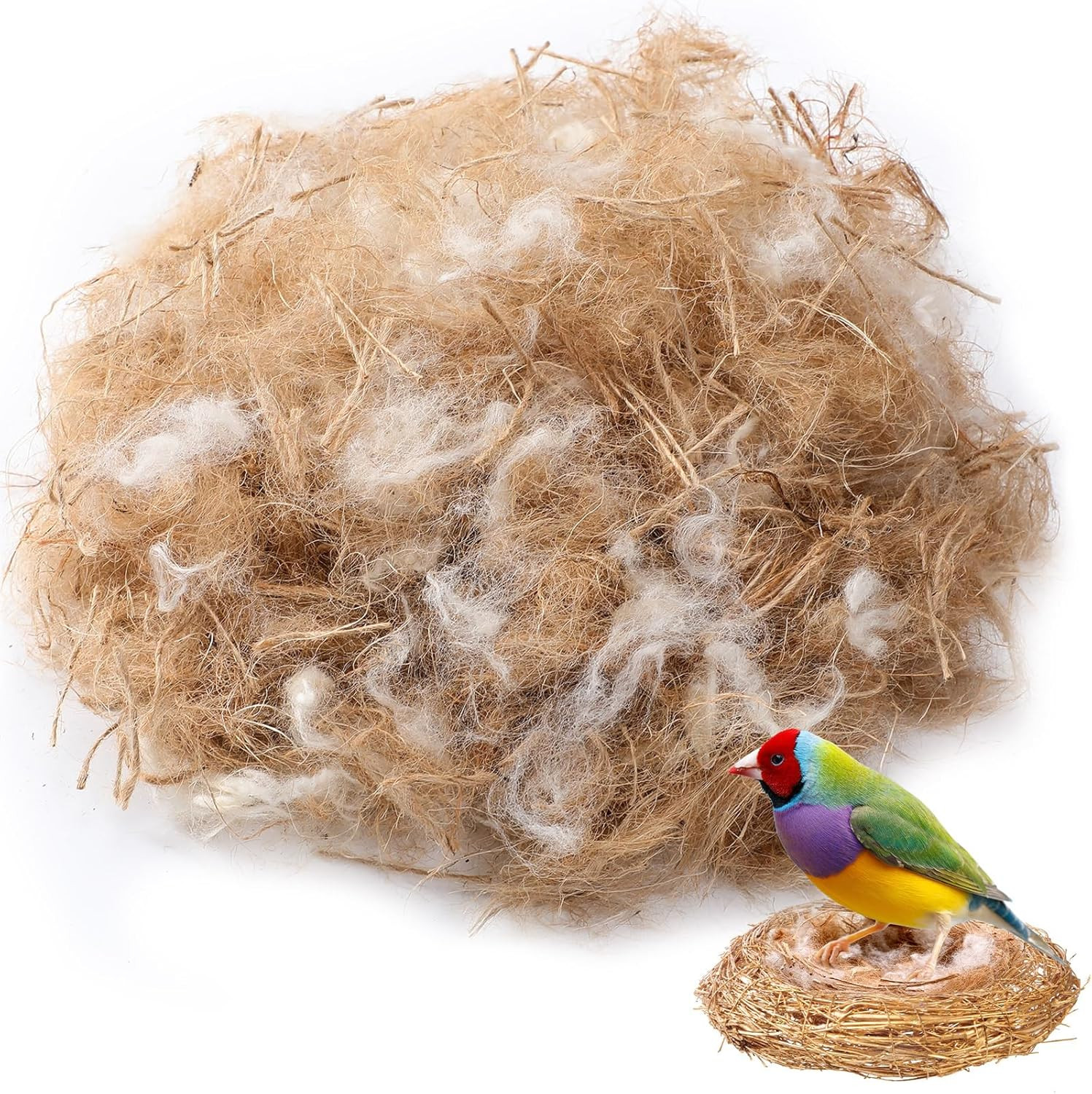 Amyhill 120g/4.23 oz Bird Nesting Materials Mixing Parakeet