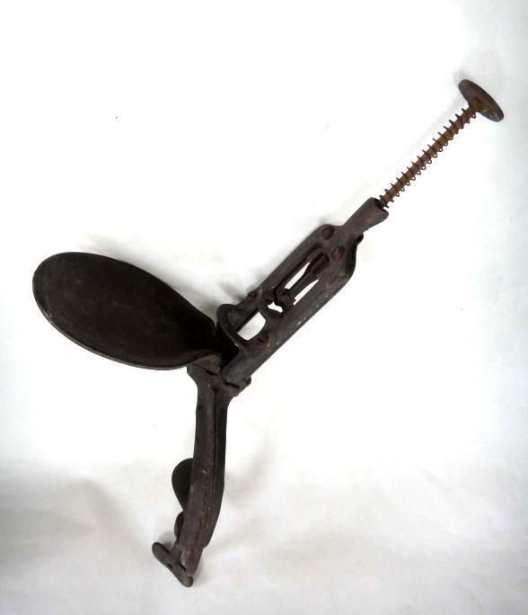  antique MOUNT JOY PA CHERRY PITTER rollman mfg co cast iron kitchen tool