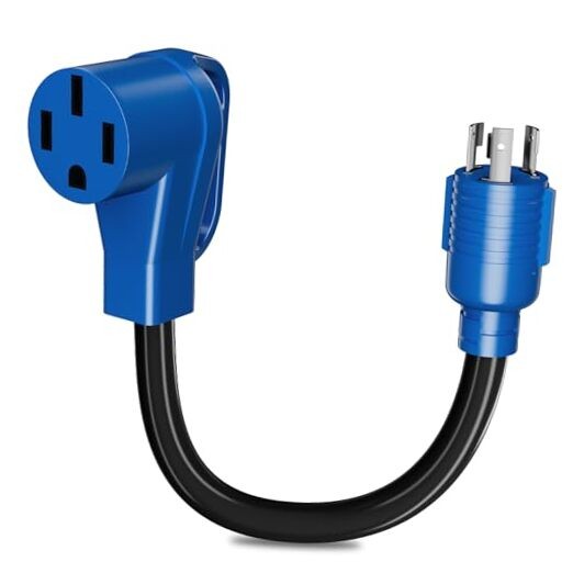 30A to 50A Generator to RV Adapter Cord - 10 AWG Pure 30M Locking 3Pin/50F