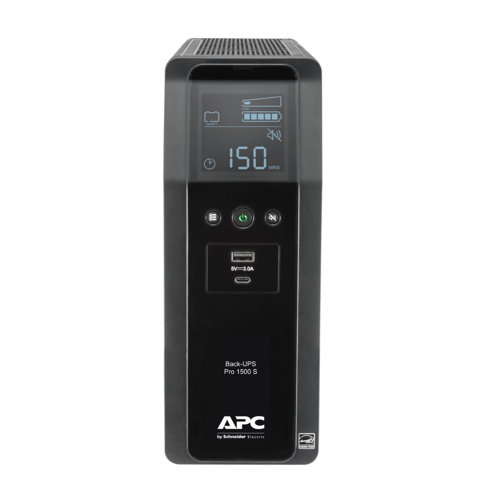 APC - BR1500MS2 - APC Back-UPS Pro, 1500VA/900W, Tower, 120V, 10x NEMA 5-15R