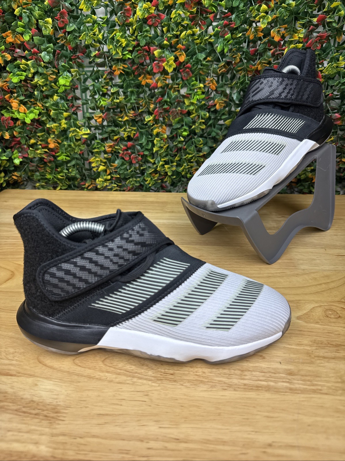 Adidas Harden B/E 3 EF3604 Basketball Shoes Sneakers Black White Kids 5.5 EUC