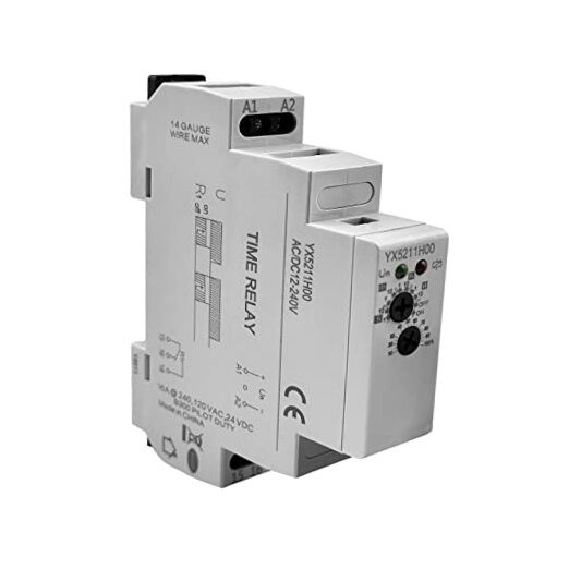 Delay Timer Switch, AC/DC 12V~240V Mini Time Relay Din Rail Power Off Delay