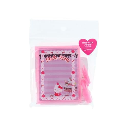 Sun-Star Stationery Hello Kitty Sanrio Characters Goods Memo Set with Lock and