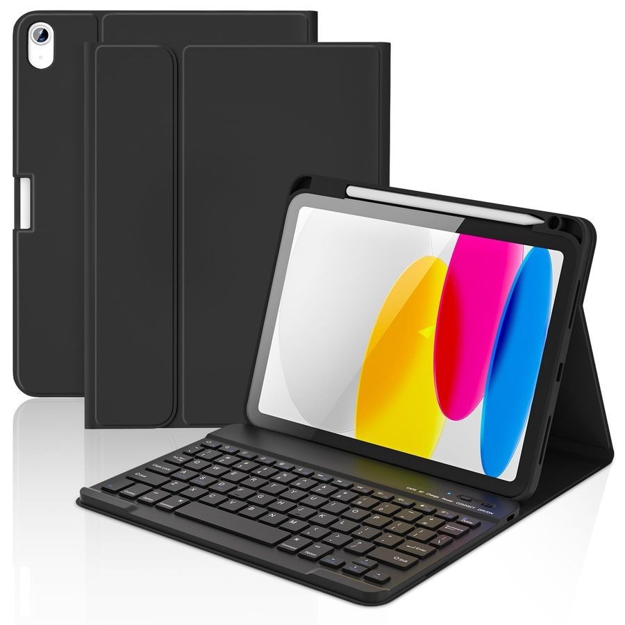 KBCASE for iPad 11th 10th Generation Case with Detachable Wireless Keyboard Case