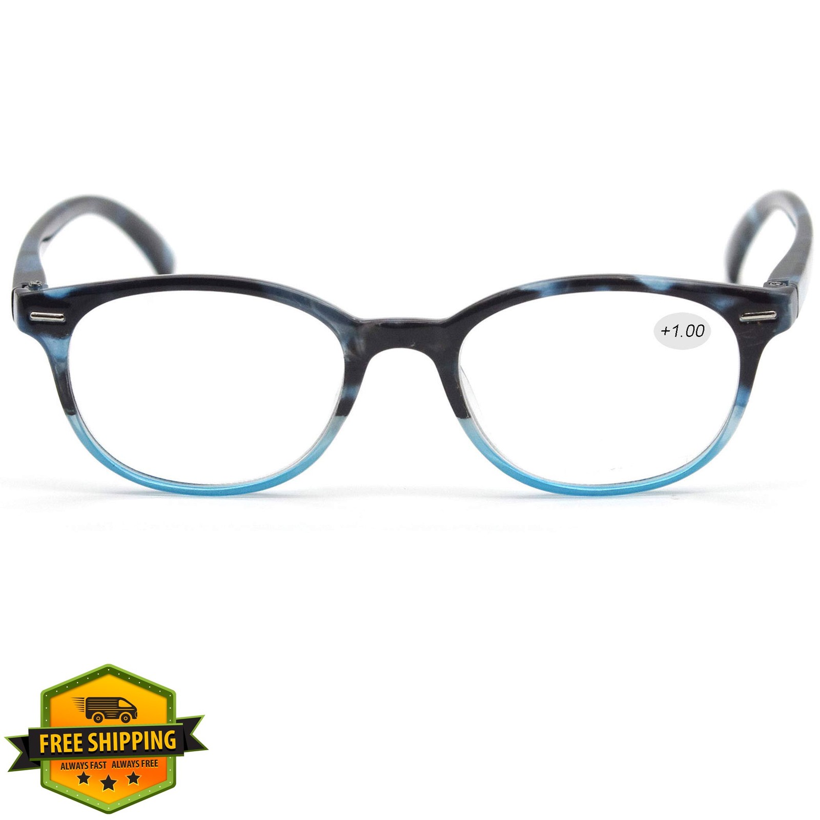 MODFANS 3 Pack Women Reading Glasses 3.5 Round Spring Hinge Pouch Stylish