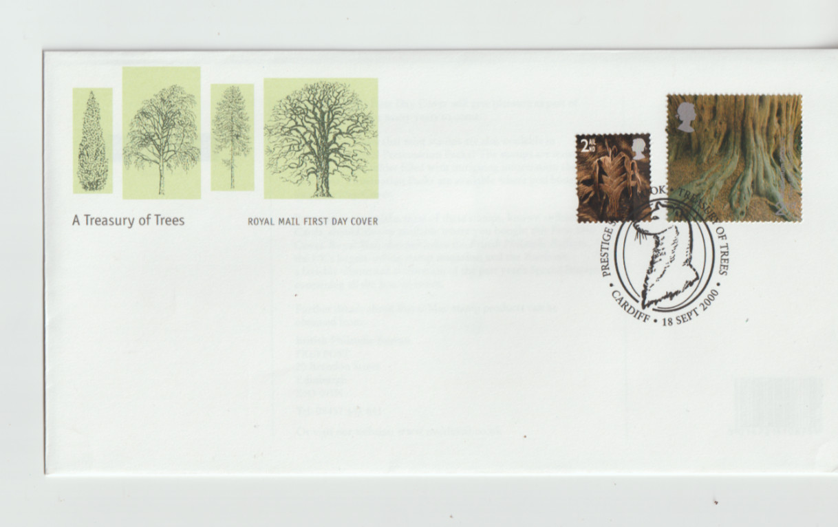 GB 2000 A Treasury of Trees FDC