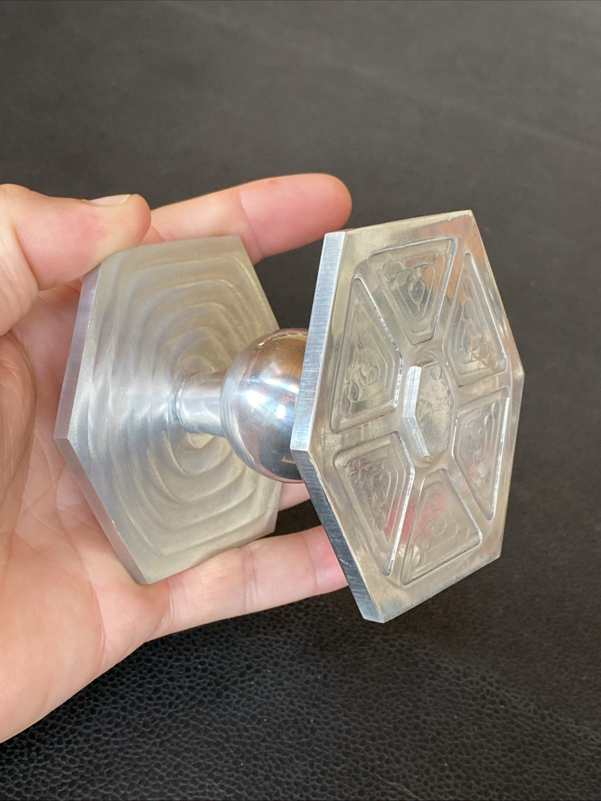 Vtg Machine Age Star Wars Imperial Tie Fighter Aluminum Machinist Made Model 3”