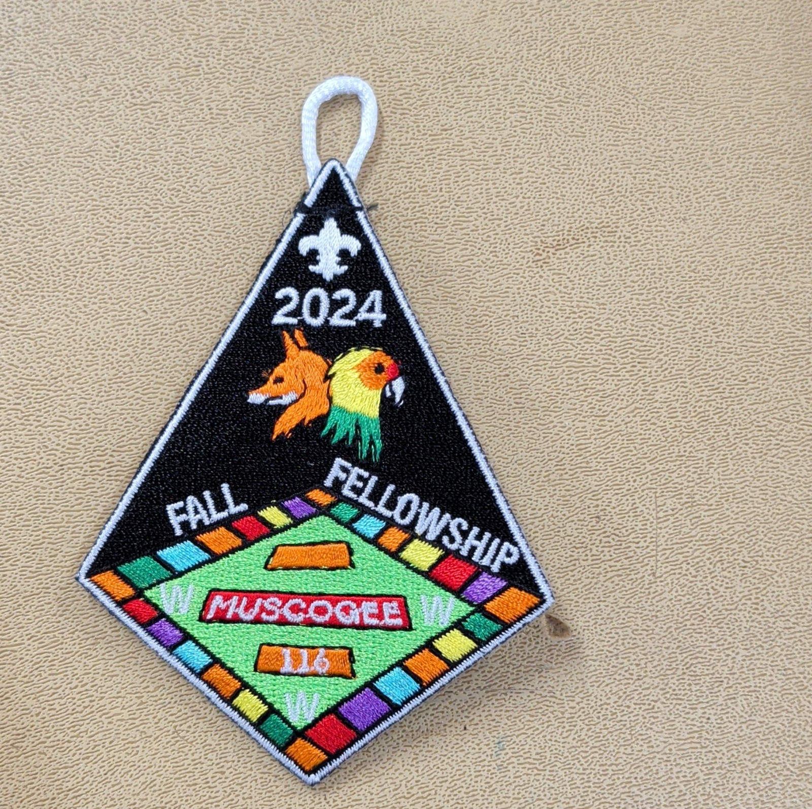 Muscogee Lodge 116 Fall Fellowship 2024 OA Patch Single Unit Boy Scouts