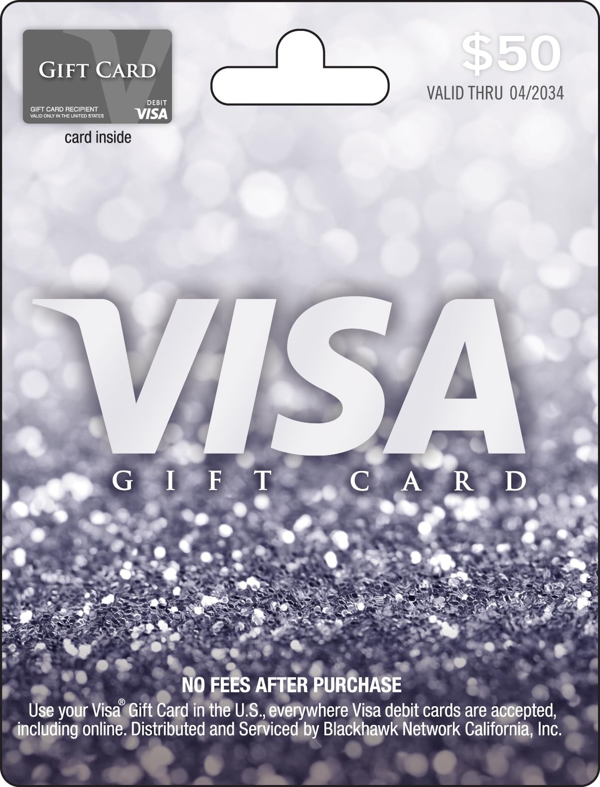 Visa Physical Gift Card $50 (plus $4.95 Purchase Fee) 