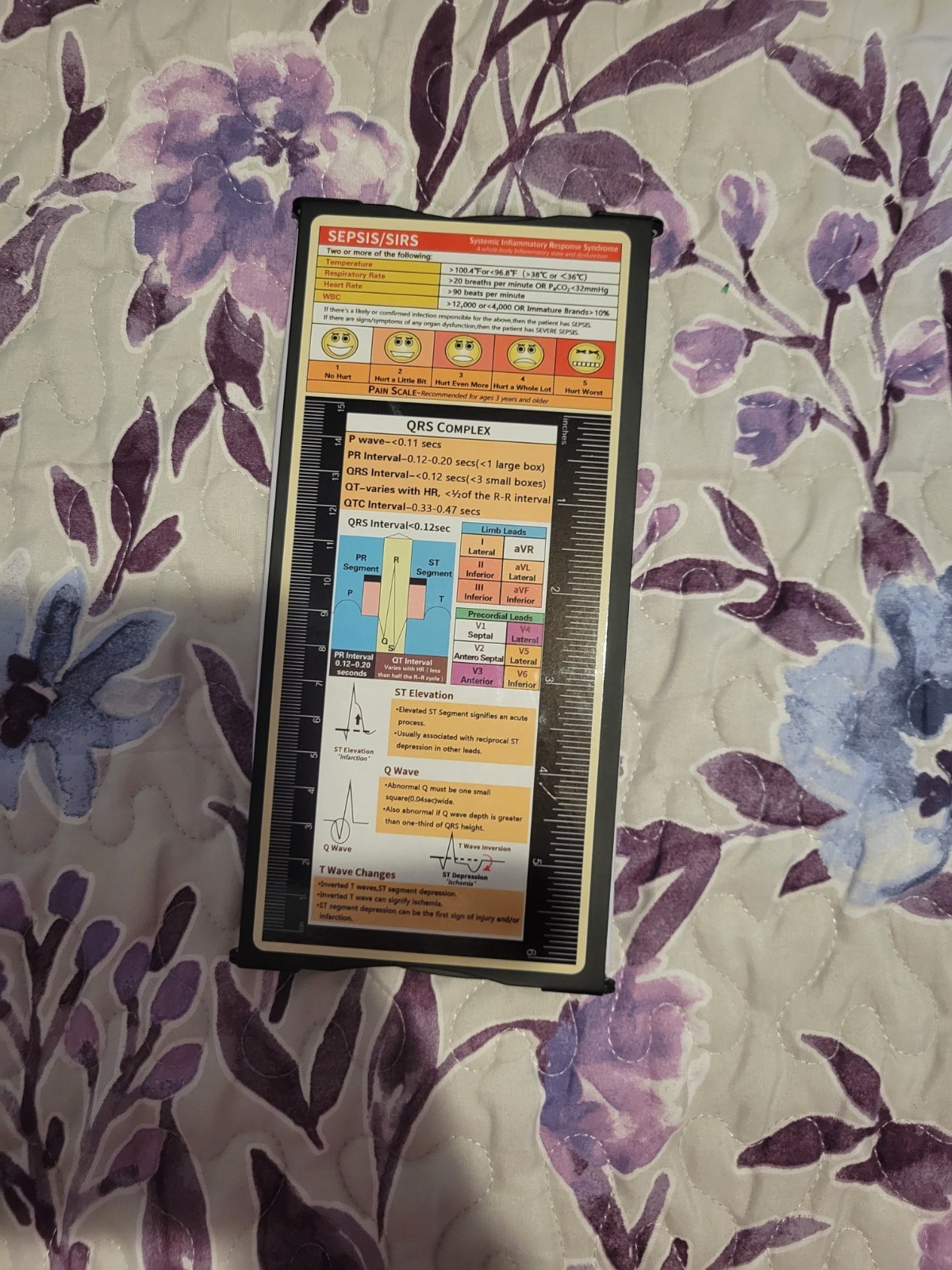 Foldable Nursing Clipboard 3 Layers, Light Weight With Cheat Sheets.