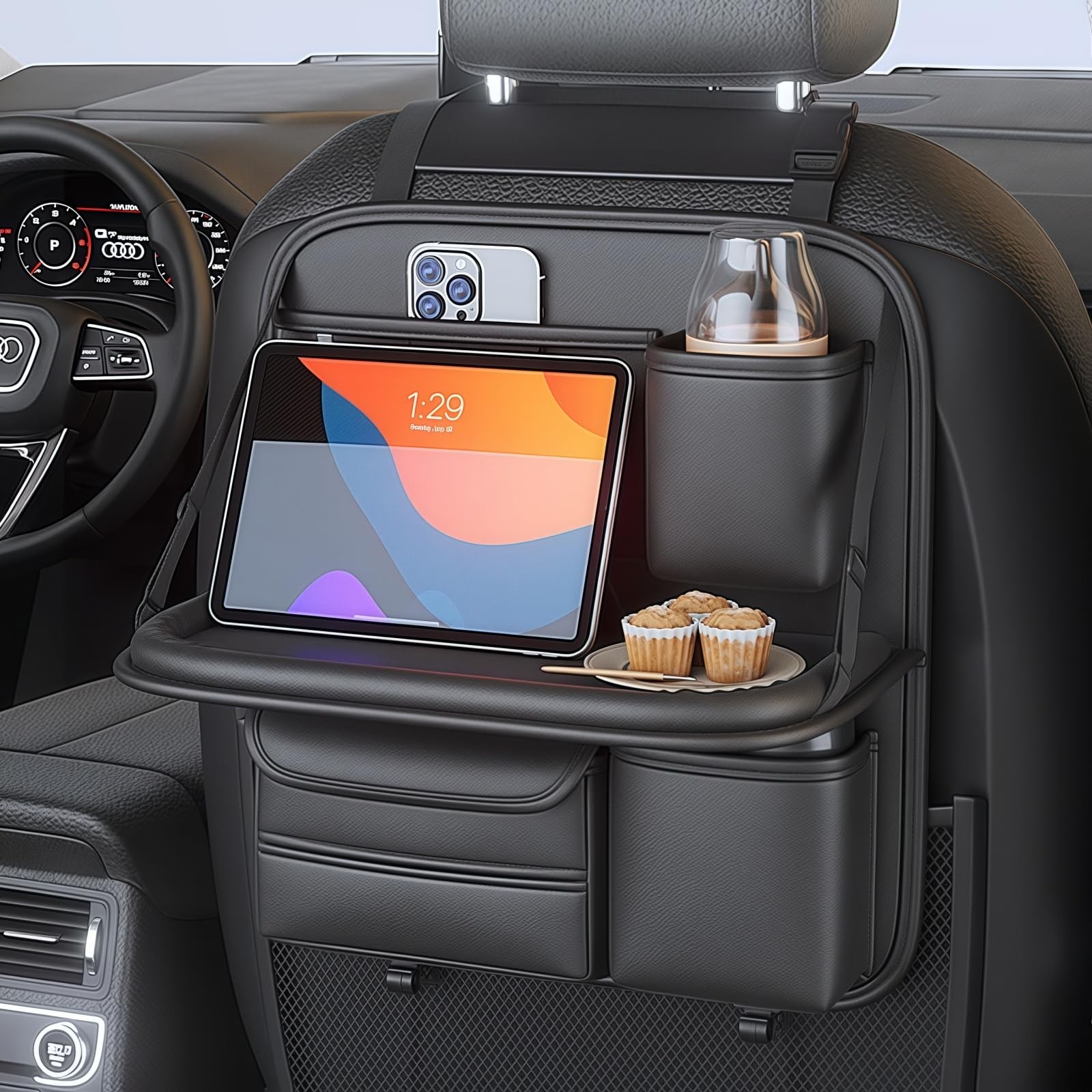 Backseat Car Tray for Kids, Sturdy Toddler Travel Tray Table with Cup Holder ...