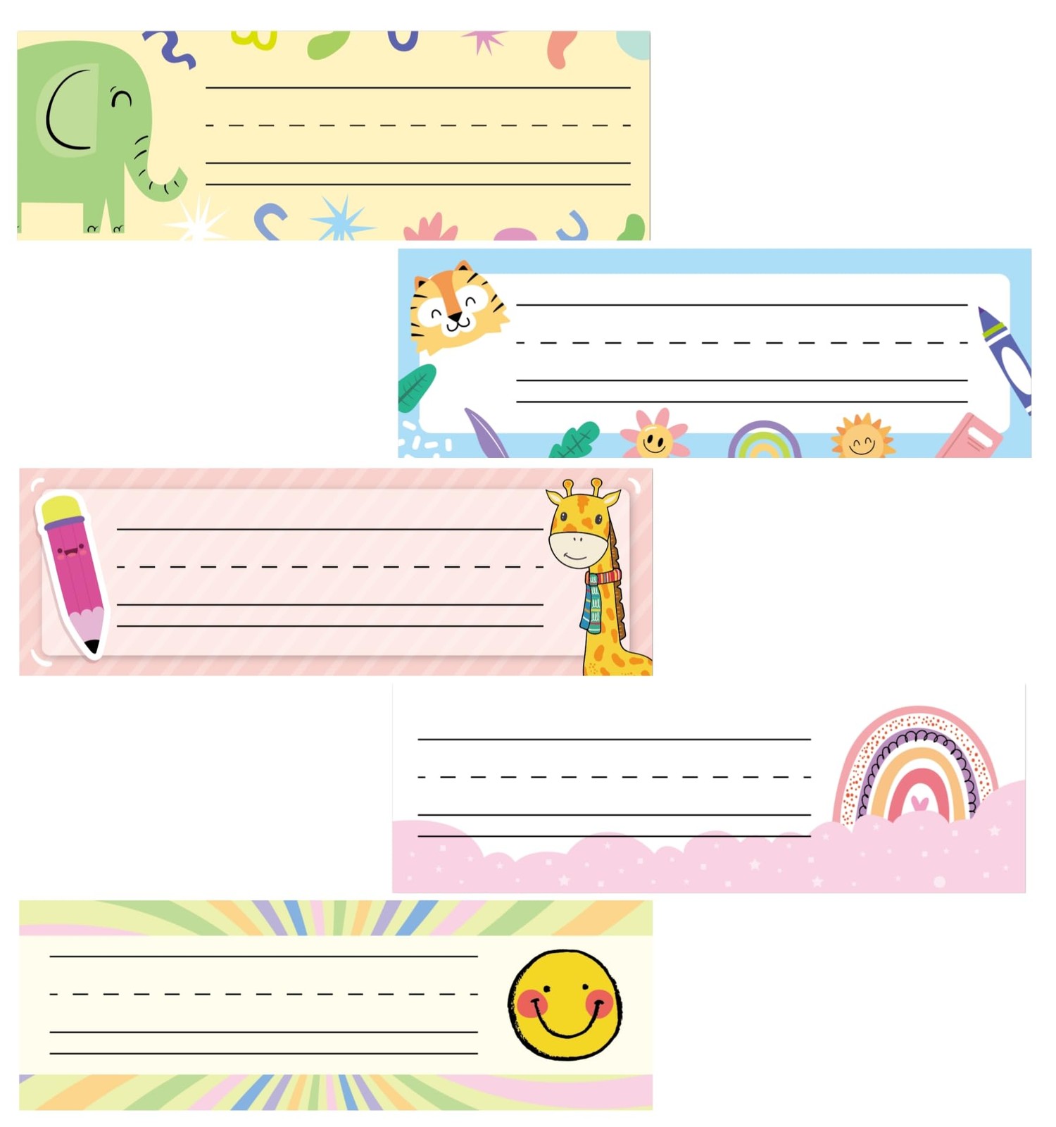 Desk Name Tags for Classroom, Office, Locker, Bins Nameplates for Desks, 25 N...