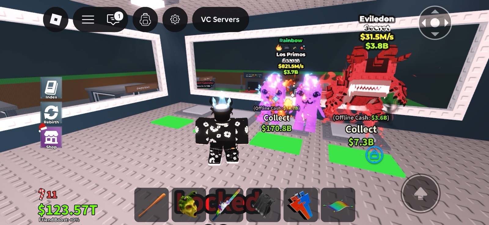 Roblox Secret Rainbow Collectible Pets Los Primos & Eviledon Game Asset