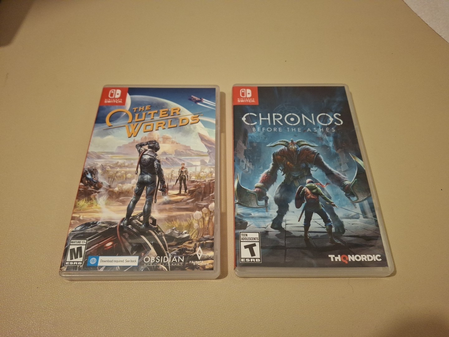Nintendo Switch Game Lot of 2 (The Outer Worlds & Chronos Before the Ashes) NICE