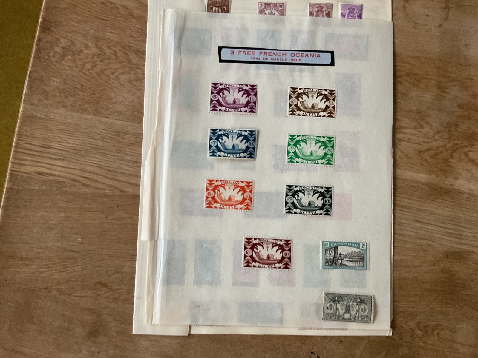 French colonies stamps  on 3 page B3224