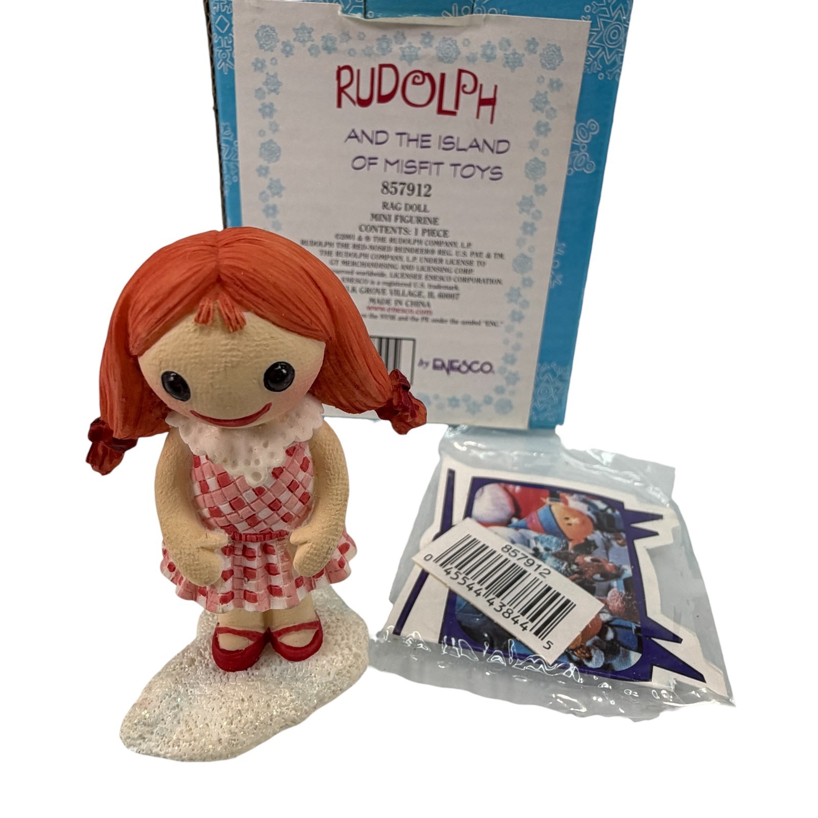 Rudolf And The Island Of Misfit Toys “Rag doll” 857912 Enesco Figure W/ Box