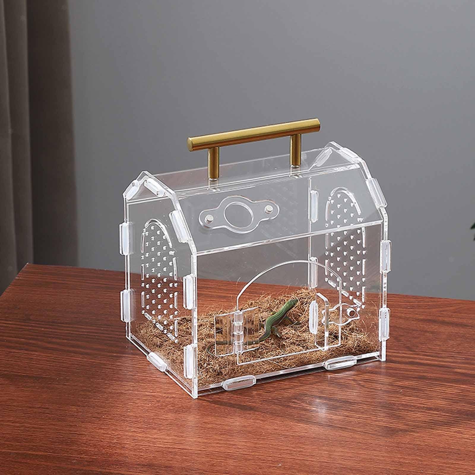 Reptile Feeding Box Animals Breeding Box Cricket Transparent Habitat Cage