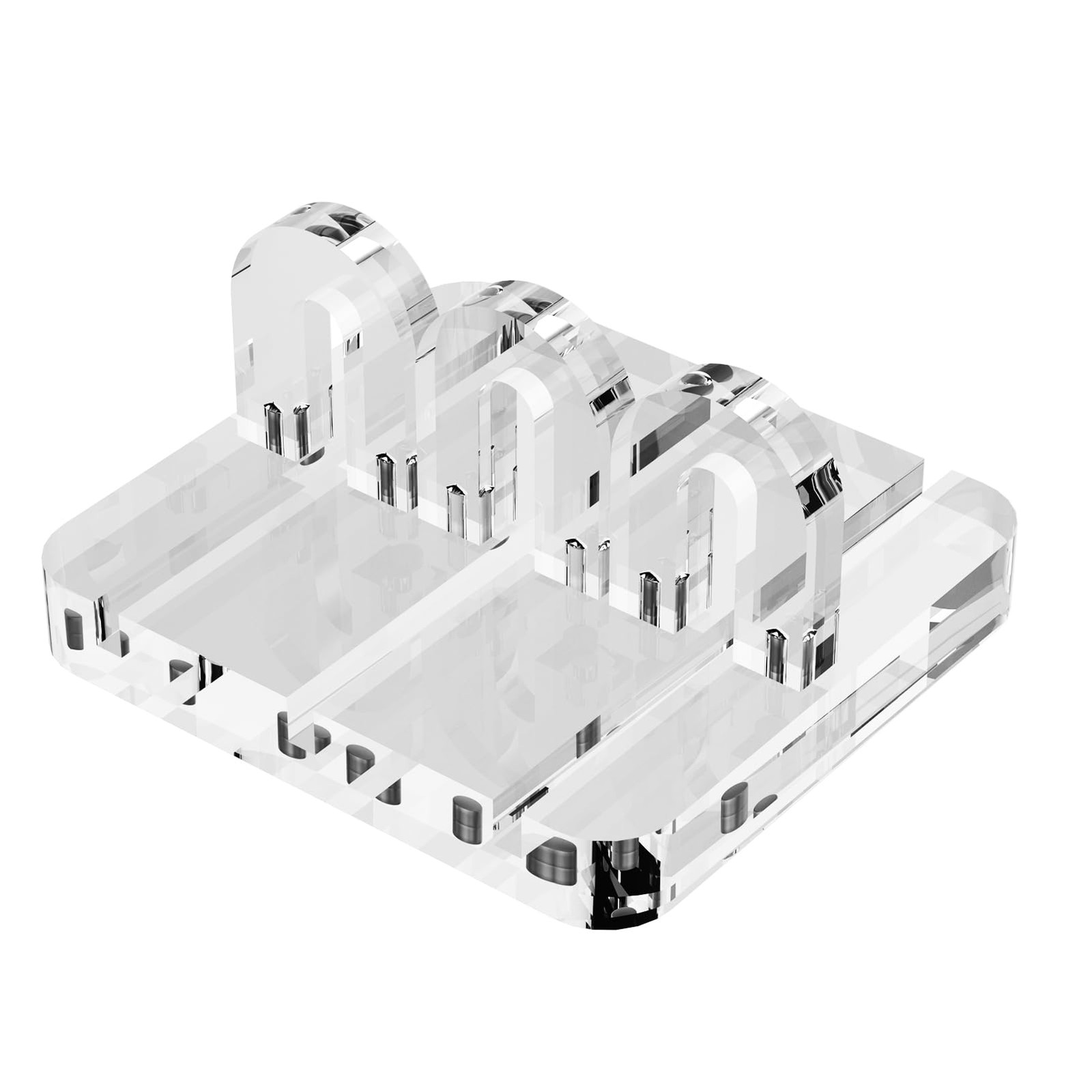 MaybeRain Acrylic Cord Organizer,Cable Management,Cord Holder Clear 