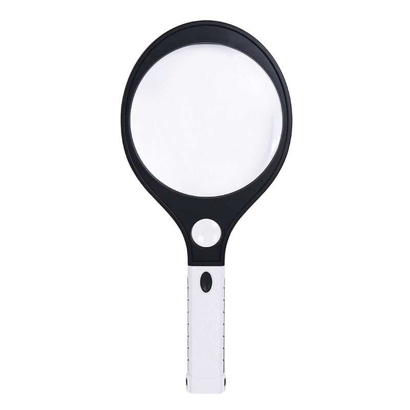 HandHeld 2X/10X Magnifying Glass With 4LED 1UV Lamp Magnifier Lens Home Potable