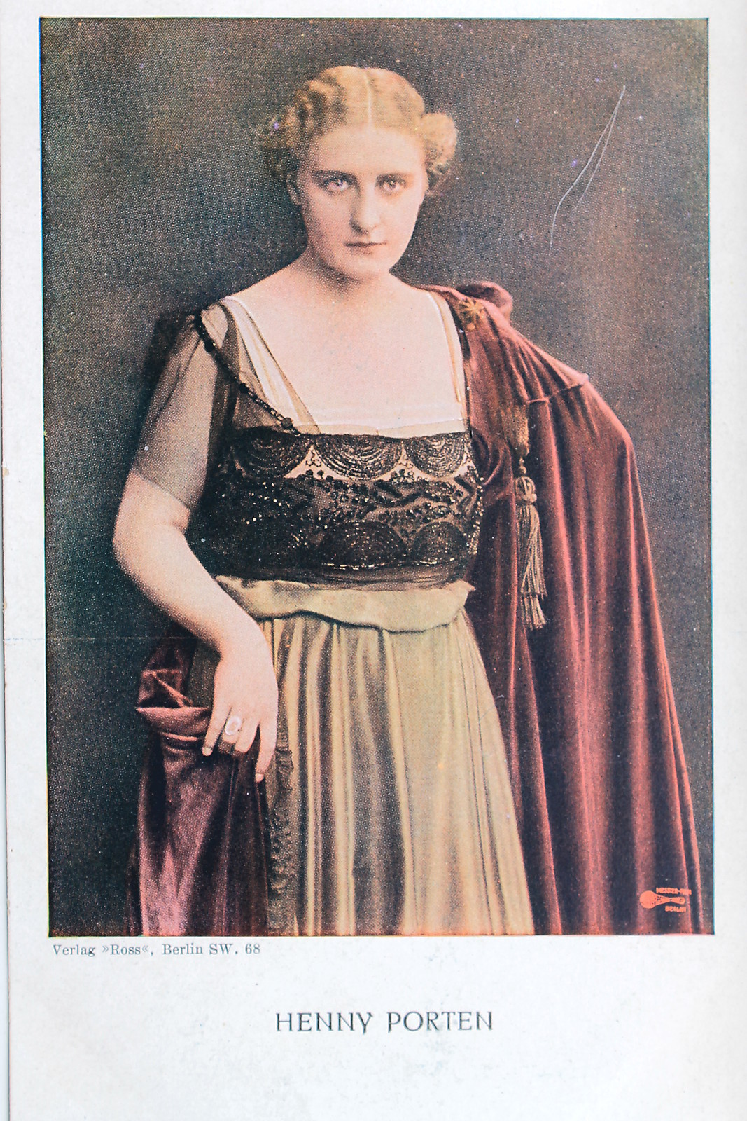 19100 Early Postcard Henny Porten Around 1925 Colored Ross Publishing Film PC