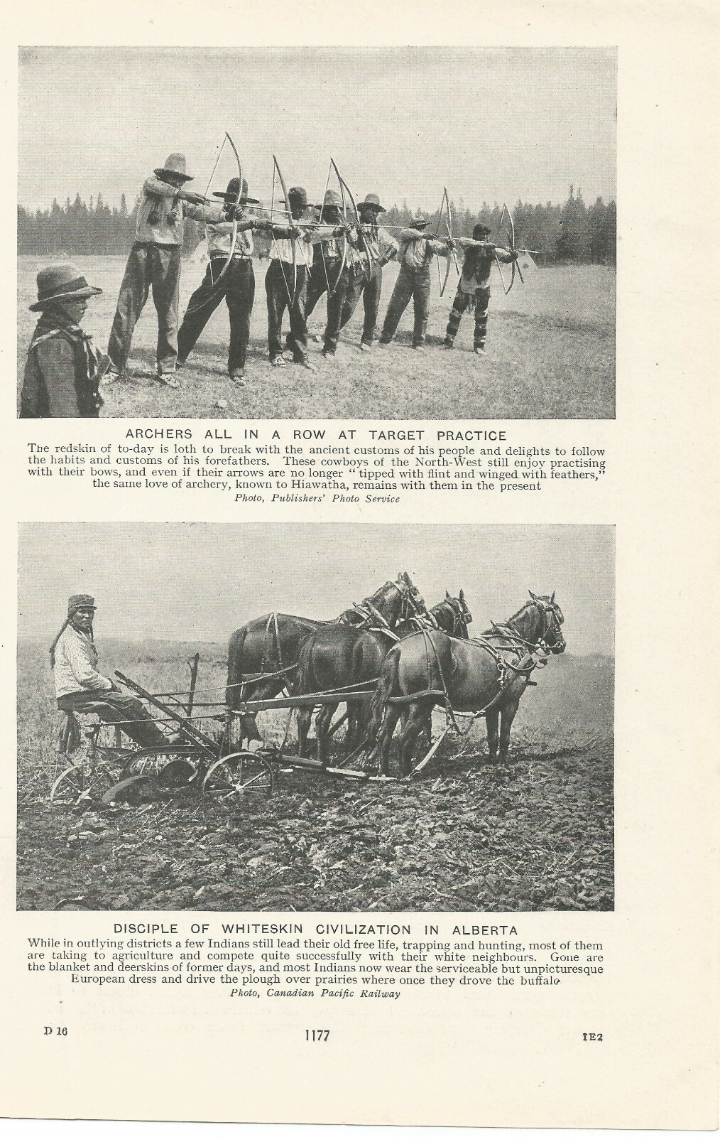 CANADA CANADIAN  ALBERTA INDIANS NATIVE AMERICANS c 1920 BOOK ILLUSTRATION PRINT