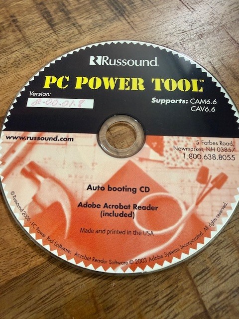 Russound PC Power Tool Auto Booting CD Adobe Acrobat Reader CAM6.6 CAV6.6
